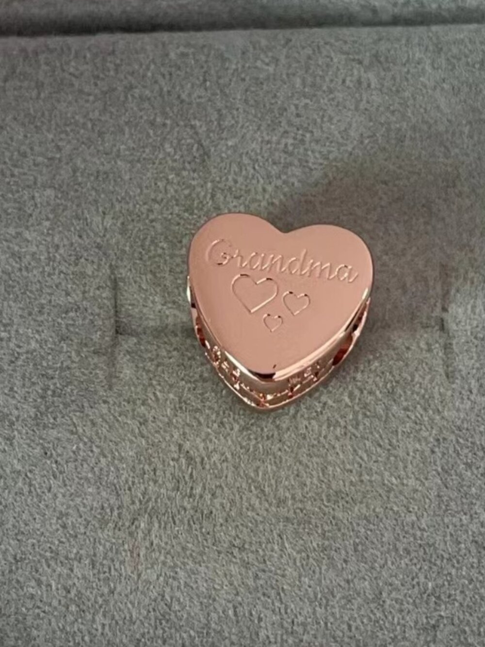 Pandora Grandma Heart Charm Bead Pendant I Love Grandma Charm Family Charm